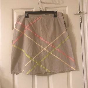 Sharon Anthony Paste Ribbon Khaki Skirt